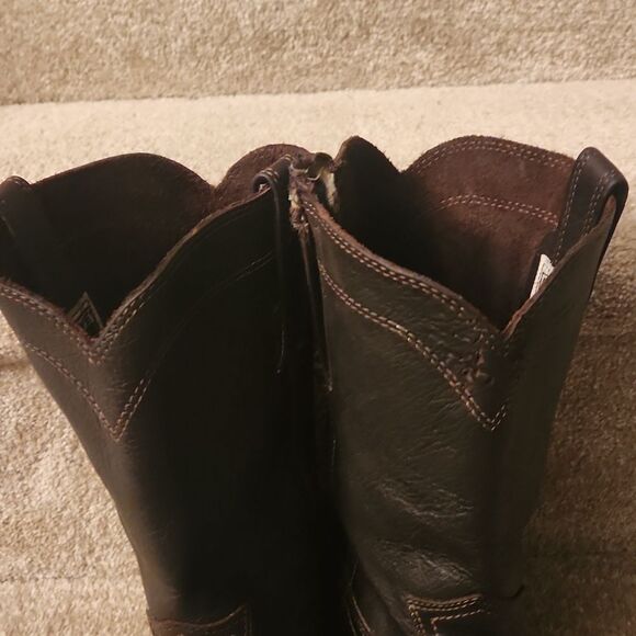 Frye Men\'s Dark Brown Leather Mid-Height Western Riding Boots Size 10 main image 7